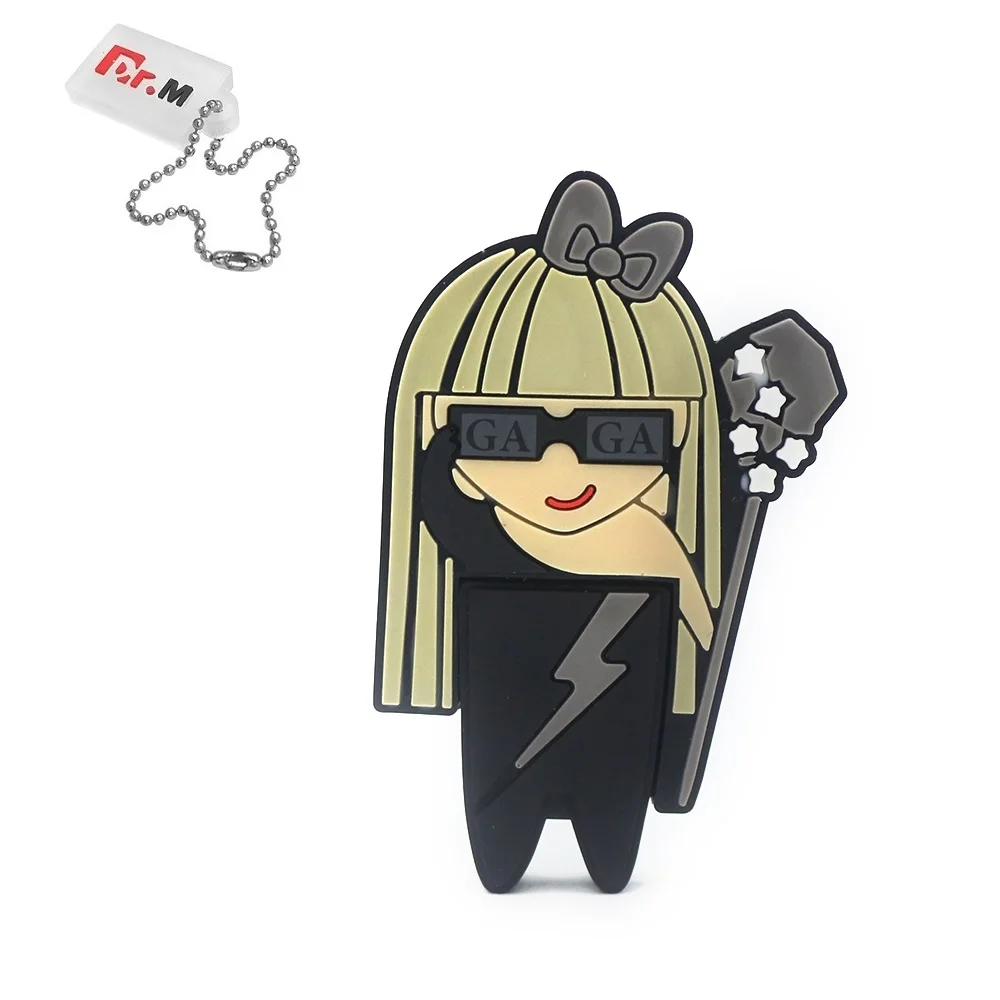 Lady GaGa Элегантная женская модель GaGa, флеш-накопитель, 64 ГБ, флеш-диск USB 2,0, 4 ГБ, 8 ГБ, 16 ГБ, 32 ГБ, карта памяти, персональный флеш-накопитель, креативный подарок - Цвет: Lady GaGa