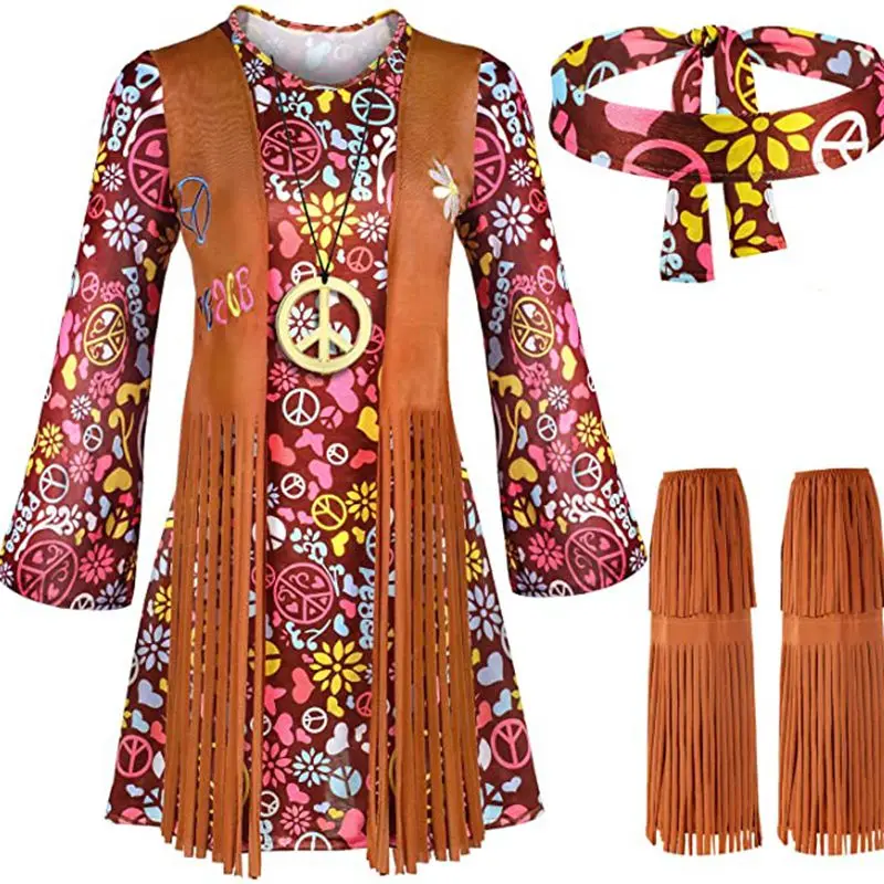 60s 70s hippie palco vestir traje dia