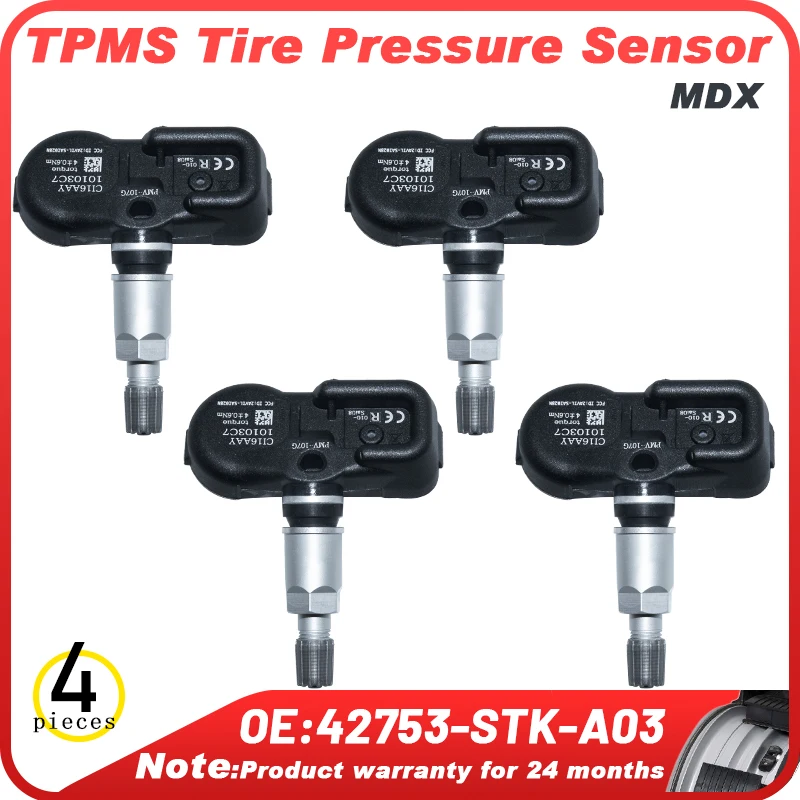 Tire Pressure Sensor 42753STKA03 TPMS 315MHz PMV 107G For Acura MDX