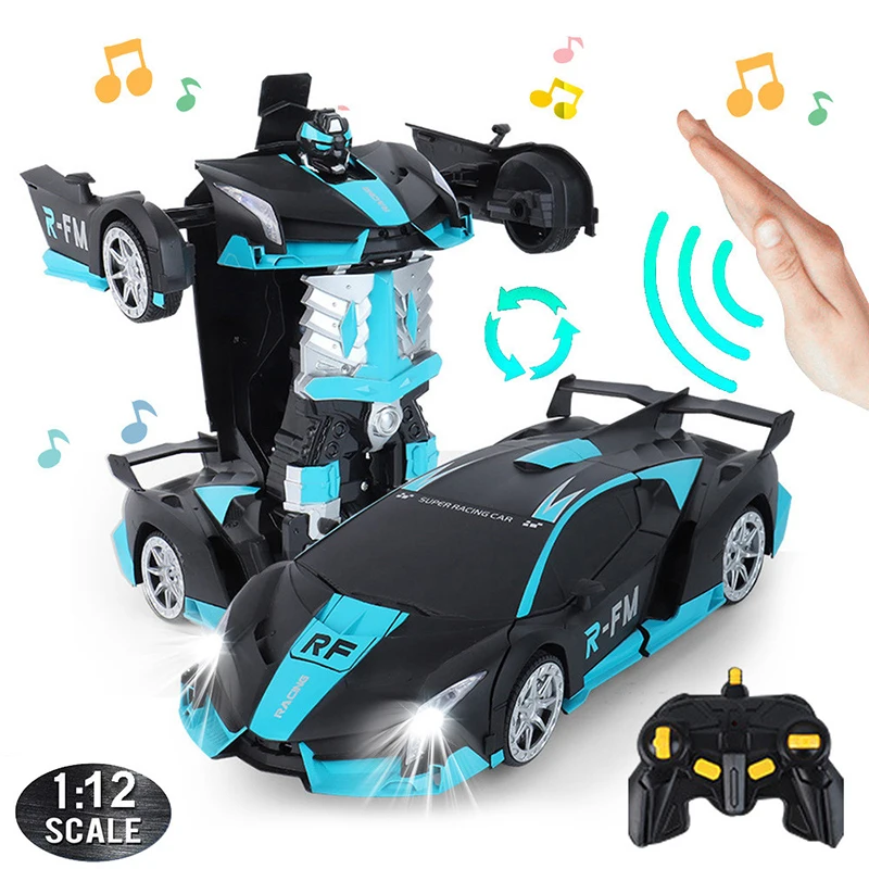 Robô De Carros RC Recarregável De 2,4 Ghz Para Controle Remoto Infantil  Transform Robot Car