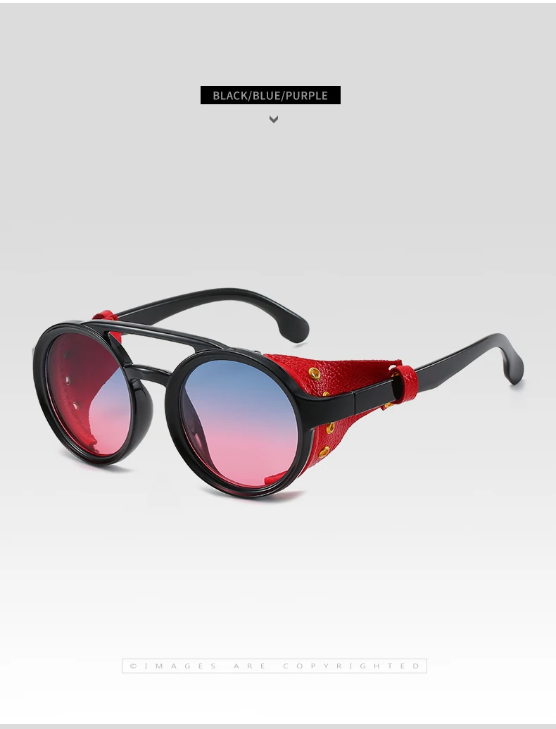 Мужские и женские солнцезащитные очки в стиле стимпанк, ретро-оттенки, UV400, винтажные очки, круглые оттенки, для Бразилии