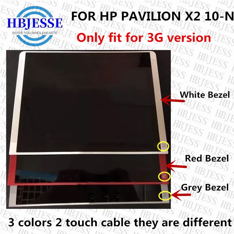 Originale 3G Versione Per Hp X2 Lcd Dello Schermo Di Tocco Di Vetro Dello Schermo Digitizer Assembly Per Hp Pavilion X2 10-N 10N Tv101Wxn-Np0