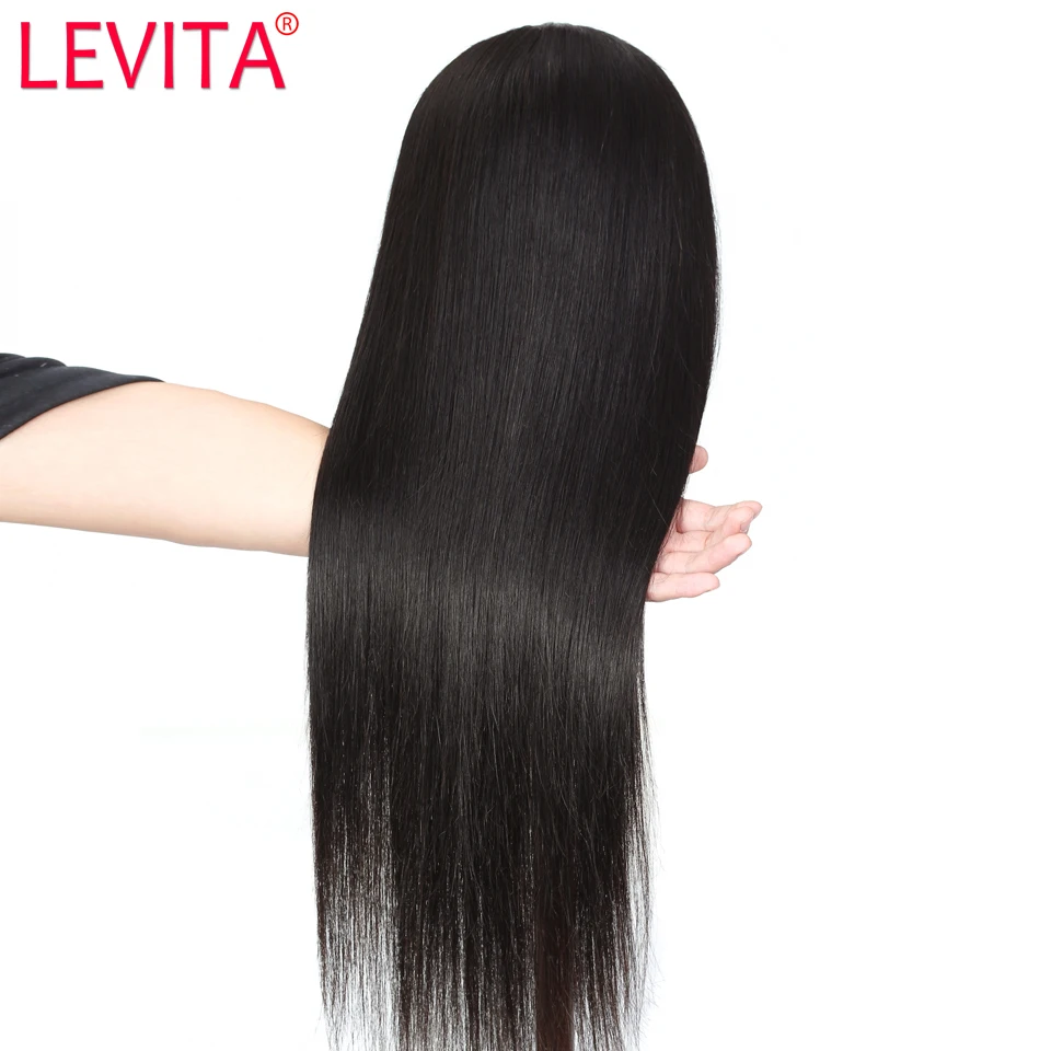 straight lace front wig 4�4 lace closure wig Brazilian lace wig Human Hair Lace Closure Wigs for women non-remy 150% Density