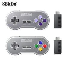 8bitdo – manette de jeu sans fil SF30 SN30, contrôleur de jeu avec NES 2.4 ghz, pour Android, PC et Mac