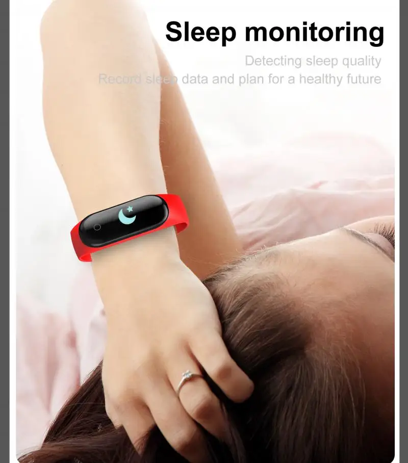 M4 Smart Band Men Women Fitness Smart Watch Heart Rate Blood Pressure Sleep Monitor Pedometer Smart Wristbands M4 Smartband