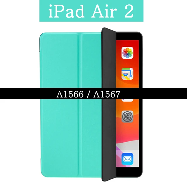 Mint Green Чехол-книжка с подставкой для Apple iPad Air1 Air2 9,7 Air3 10,5 A1474 A1475 A1476 из искусственной кожи Магнитный чехол с функцией автоматического пробуждения/сна Smart Cover - Цвет: Mint Green