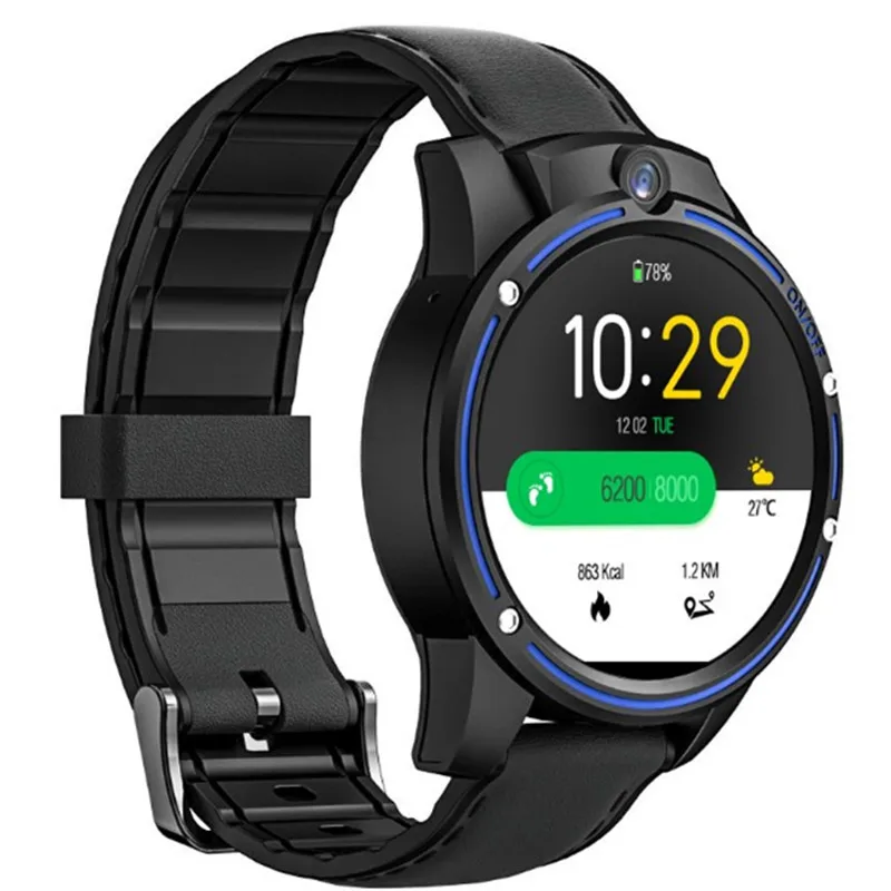 1.6 inch 4G internet WiFi GPS HD smart watch mobile phone motion heart rate wristband 2 camera smartwatc SIM smartphone watches