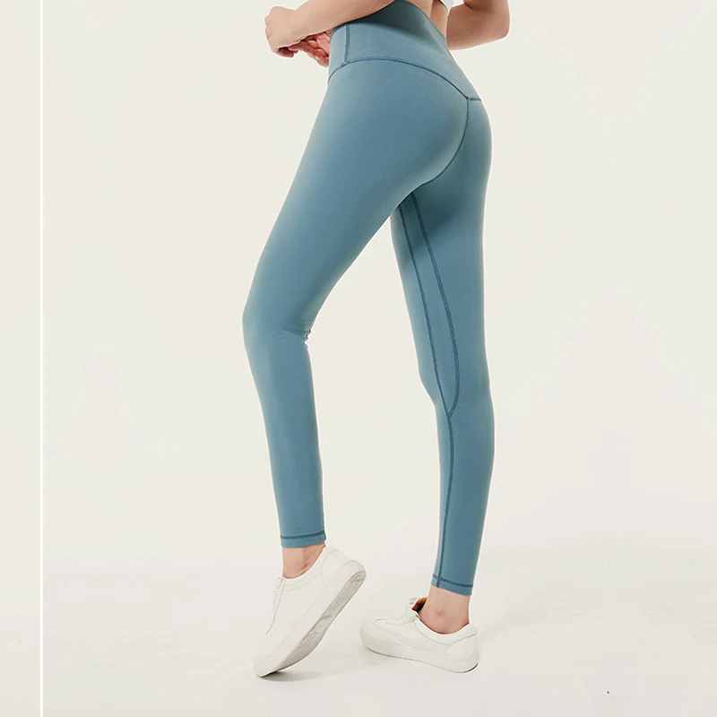 Light blue leggings Женские спортивные Леггинсы с эффектом пуш-ап, женские леггинсы для фитнеса размера плюс, тренировочные леггинсы, спортивные Леггинсы, джеггинсы, черные штаны, спортивная одежда - Цвет: Light blue leggings