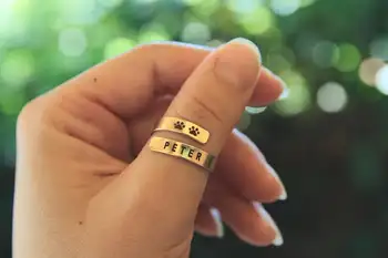 

Women Ring Fashion Stainless Steel Name ID Engraved Ring Couple Wedding Band Ring Men Gold Ring Bague Homme Jewelry Unique