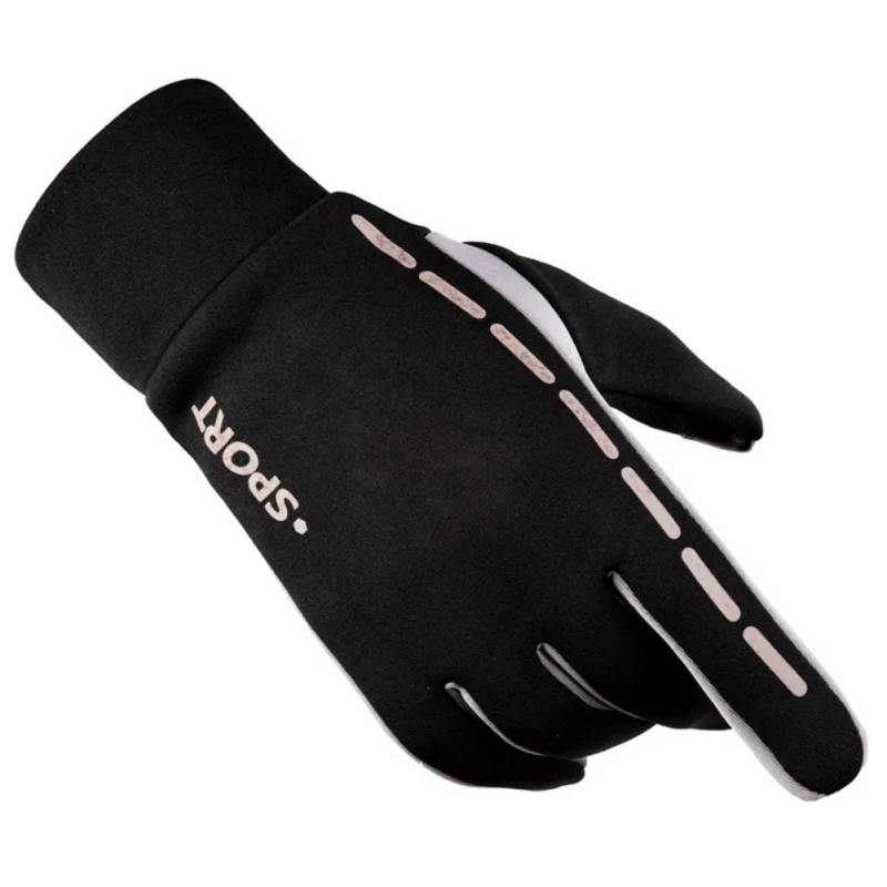 Ветрозащитные перчатки для велоспорта, зимние теплые флисовые перчатки с сенсорным экраном для мужчин и женщин, длинные перчатки для езды