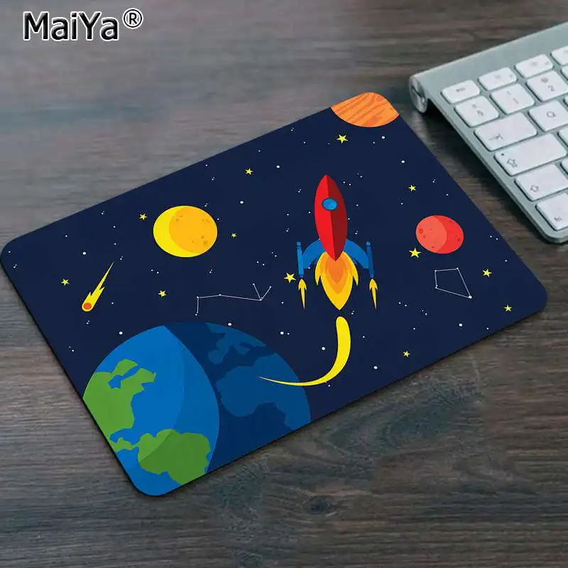 Not Lock Edge20x25cm Maiya космический корабль идет вдоль блокировки края коврик для мыши игра скорость/Управление версия большой игровой коврик для мыши - Цвет: Not Lock Edge20x25cm