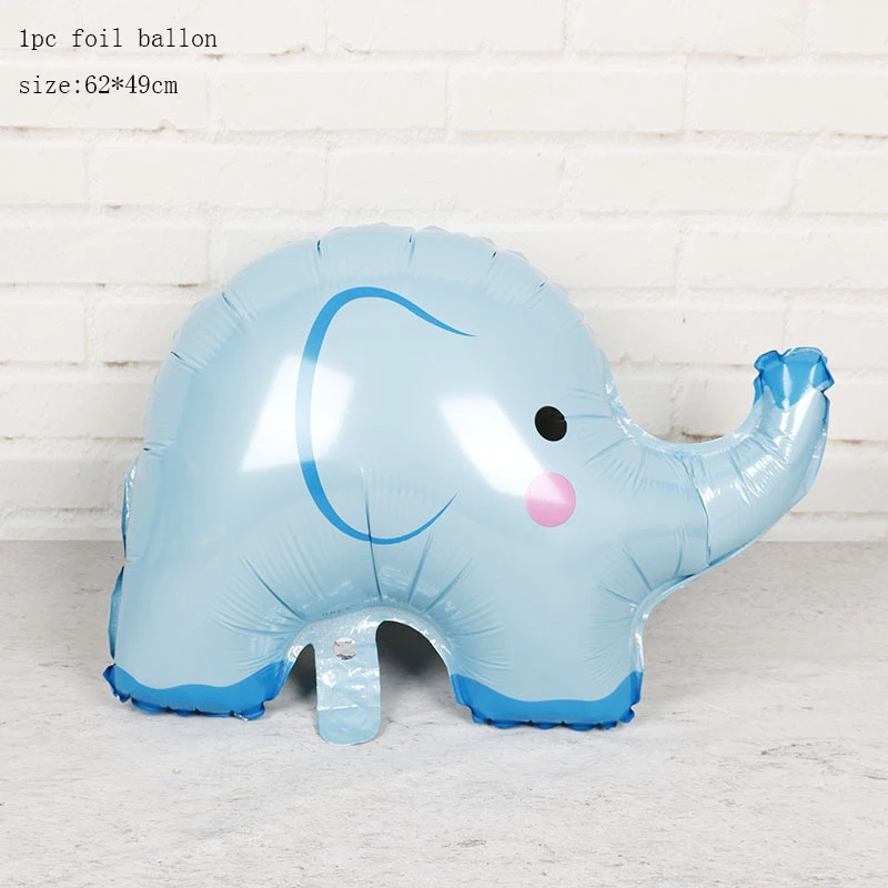 1pc ballon Мультяшный слон столовая посуда тарелка бумажная чашка полотенце детский день рождения, детский душ вечерние принадлежности одноразовая посуда - Цвет: 1pc ballon