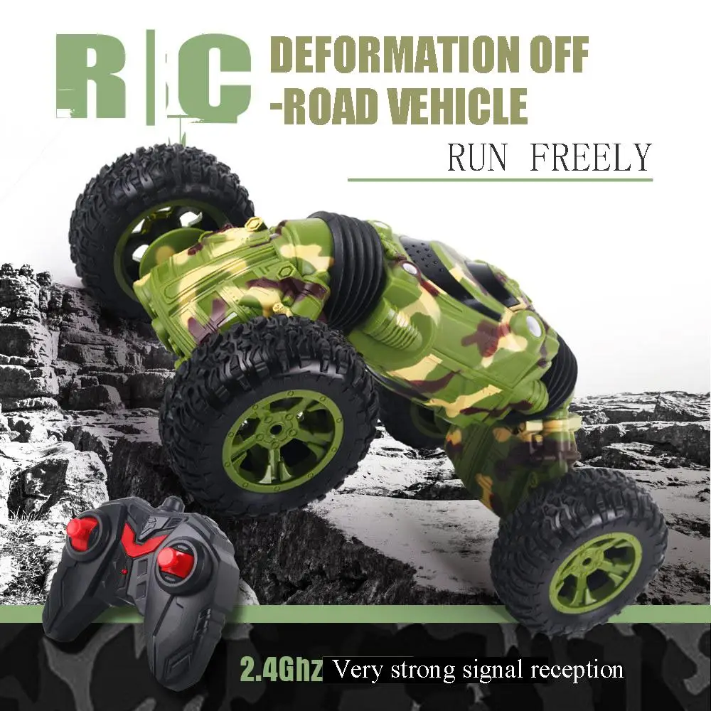 

Remote control stunt car Off-road vehicle Climbing car Deformation remote control Four wheel drive toy car toy for children