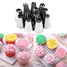 Cream Flower-Nozzle Cake-Decorating Kitchen-Accessories Squeeze Stainless-Steel Large-Size