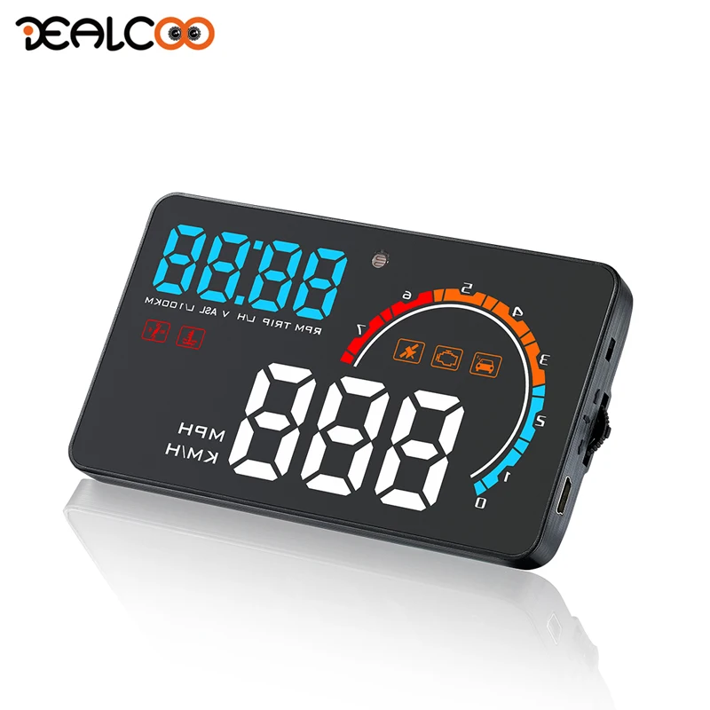 

4 inch OBD2+GPS HUD Car HUD BOD2 Head Up Display Projector on The Windshield GPS Speedometer HUD Display Car Speed Projector