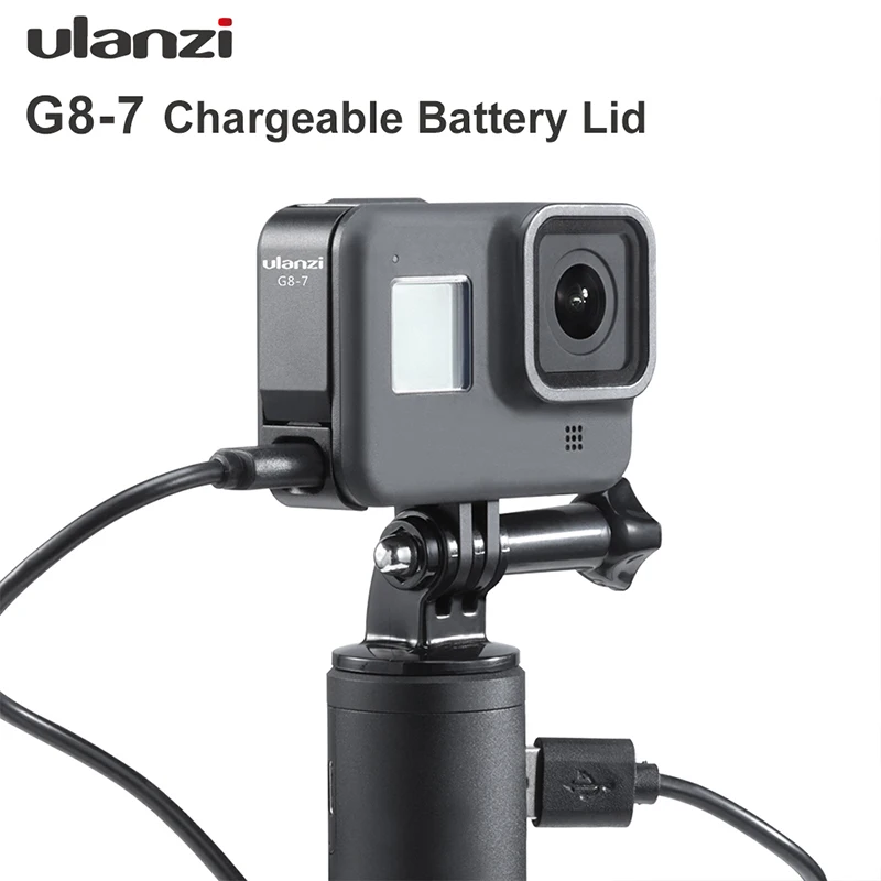 Ceny Ulanzi G8 7 Gopro 8 pokrywa baterii zdejmowana pokrywa baterii typ C Port ładowania dla Gopro Hero 8 akcesoria