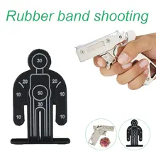 Mini pistolet mécanique pliable en métal, pistolet à bande de caoutchouc, jouet, cadeau d'anniversaire le plus populaire pour enfants, Kit modèle 3D