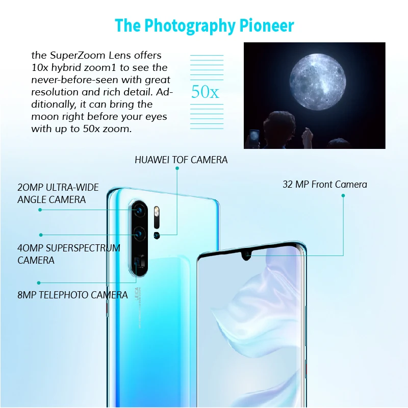 Глобальная версия Huawei P30 Pro 8 Гб 256 мобильный телефон 6 47 дюйма OLED экран Kirin 980 Octa core
