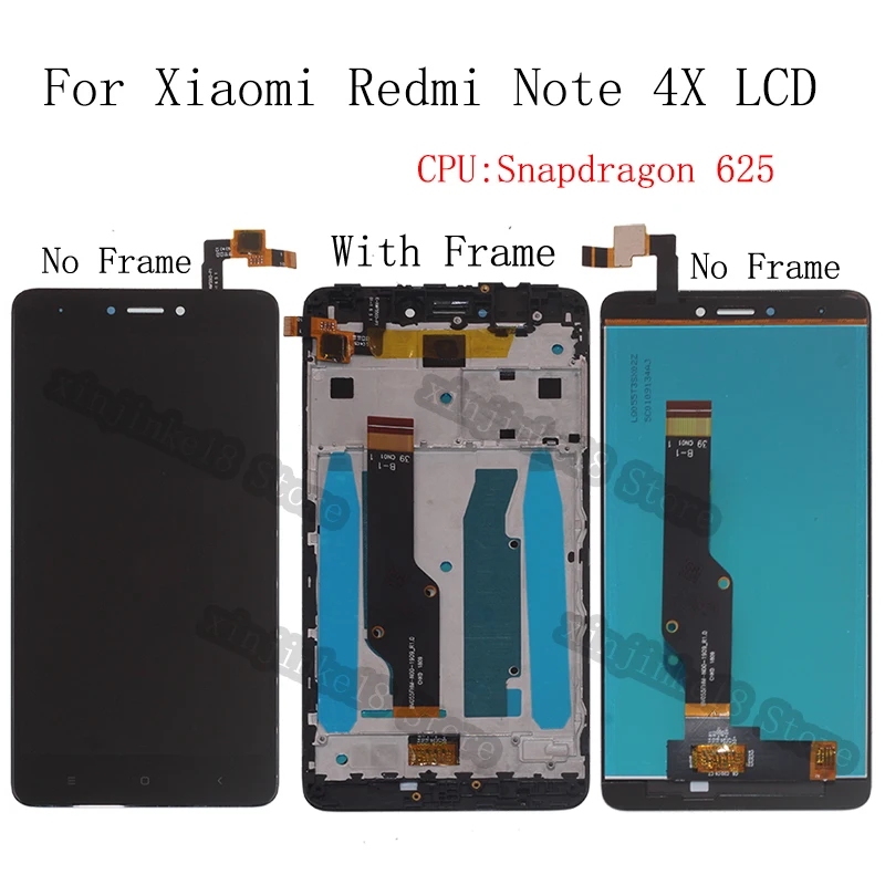 

5.5-inch AAA Quality LCD+Frame For Xiaomi Redmi Note 4X LCD Display For Redmi Note 4 Global Version LCD Only For Snapdragon 625