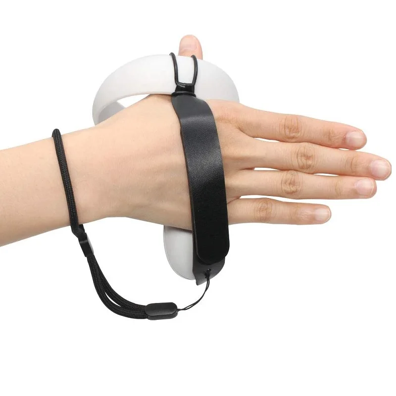 Correa de nudillo ajustable para Oculus Quest 2 VR, 1 par de accesorios para mando táctil