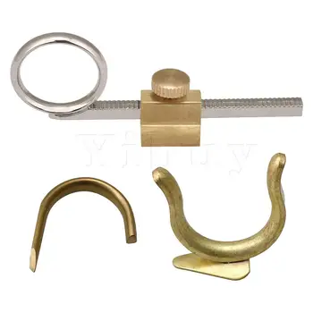

Yibuy 75mm Silver Trumpet Valve Slide Finger Ring with Metal B-Flat Hooks