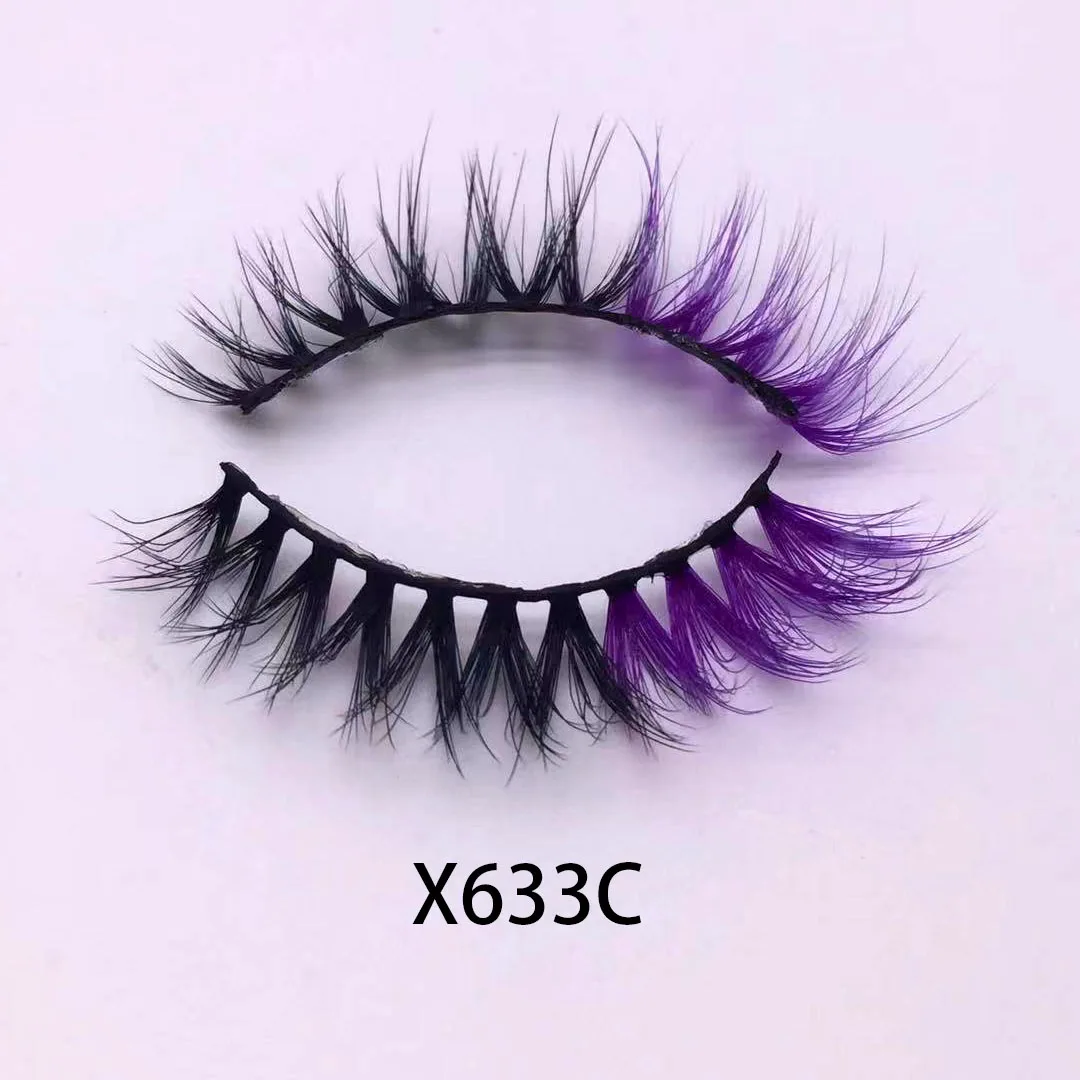 AMAOLASH 3d Color False Lashes Natural Long Colorful Eyelashes Dramatic Makeup Fake Lash Party Colored For Cosplay Halloween -Zentai shop online H6170114a15ee42899f100112868b4f5di.jpg