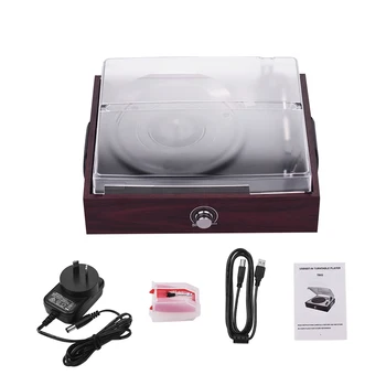

Retro USB & BT-In Turntable Record Player 3 Speed Vintage Style Vinyl Record Player with Two Dynamic Speakers