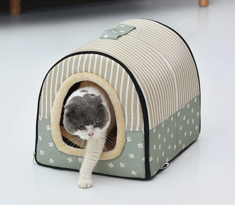 Складная кровать для кошек, теплая кровать для кошек, матрас для щенков, переносная кровать для кошек, зимняя корзина для кошек, подушка для кошек, S-M