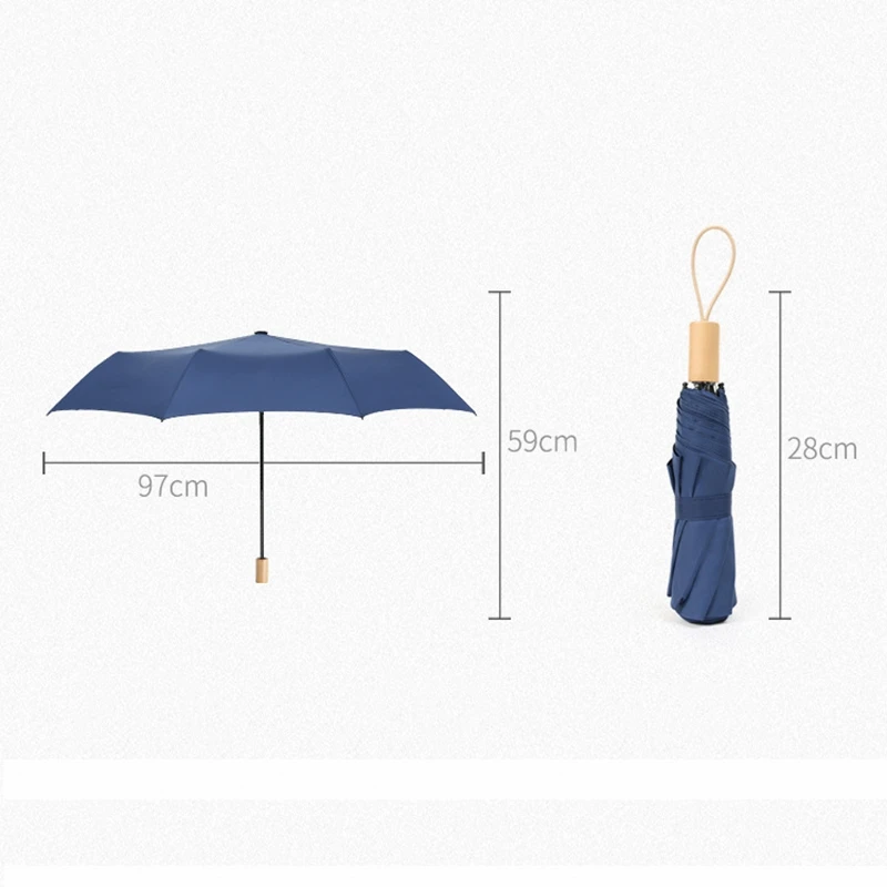 Fashion-Waterproof Full Automatic Umbrella Rain Women Men 3 Folding Light and Durable Super Strong Umbrellas Kids Rainy Sunny