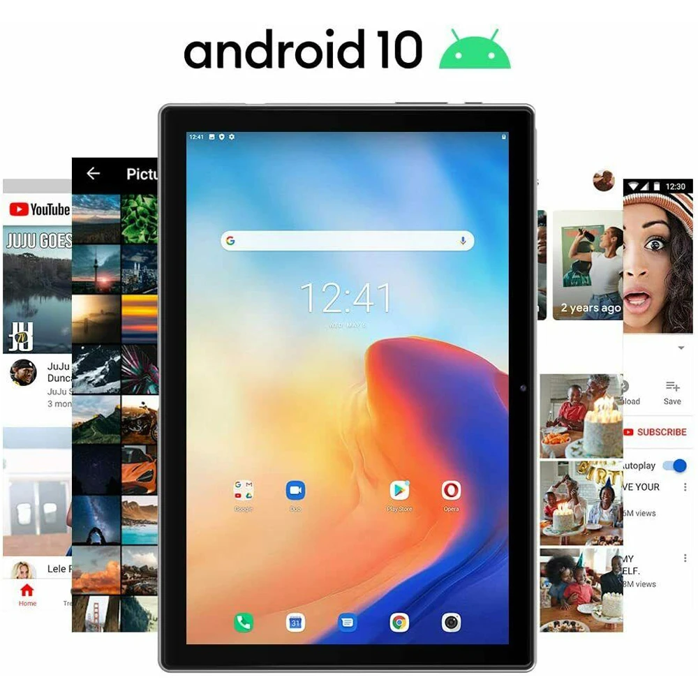 Android Tablet 10 inch 1920x1200 Resolution Octa Core Tablet Up to 2.0Ghz 8GB RAM 128GB ROM 13MP Rear Camera Bluetooth 5G Wi-Fi best tablet