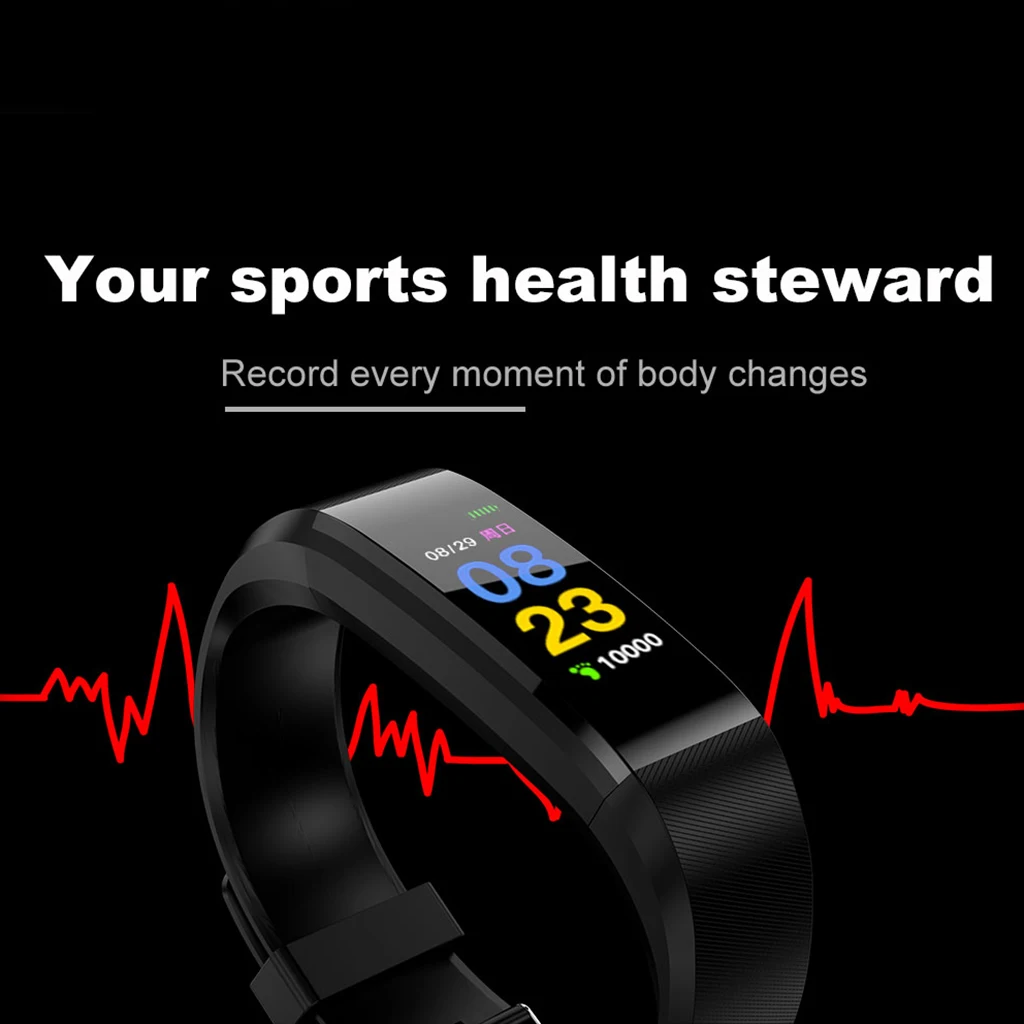 Smart Band Wristband Smartwatch Heart Rate Bands Blood Pressure Fitness Tracker Waterproof Watch Students Bracelet Smart Band