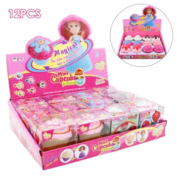 

12PCS/Set Mini Beautiful Cake Doll Toys Infant Girl Dream Cupcake Princess Dolls Toys Game Funny Game Gifts Toy For Children Kid