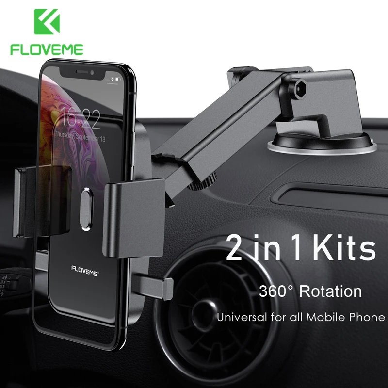 Cena FLOVEME 2 w 1 zestawy uchwyt samochodowy telefon klips mocowany do kratki nawiewu powietrza uchwyt do samochodu nie namagnesowany wsparcie dla telefonu komórkowego obrót o 360 ° stojak na telefon