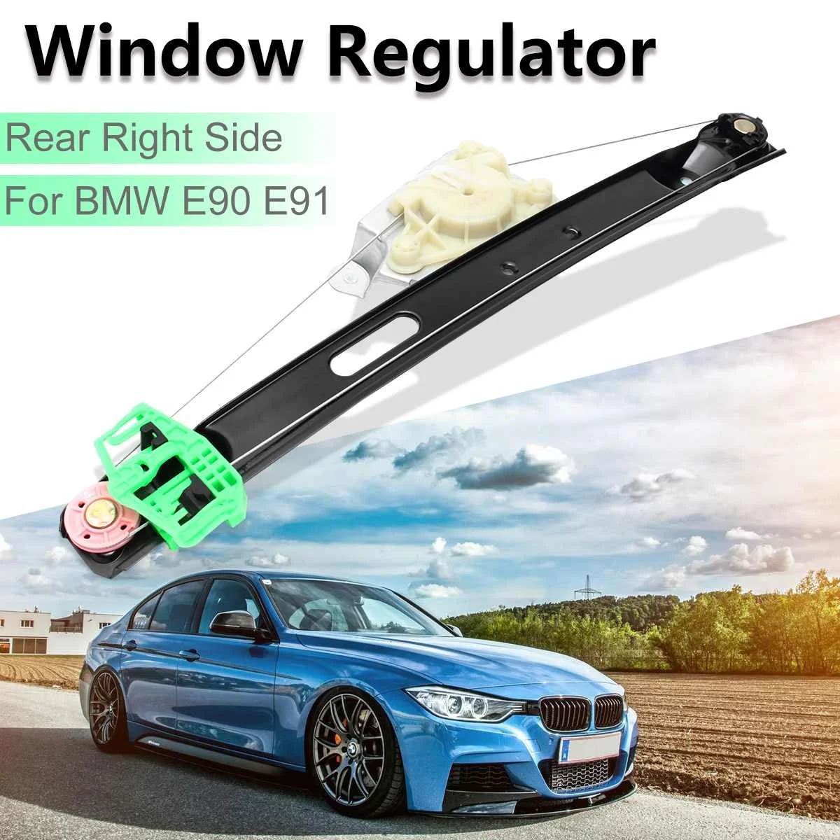 Power Window Regulator Passenger Side Rear without Motor for BMW 323I