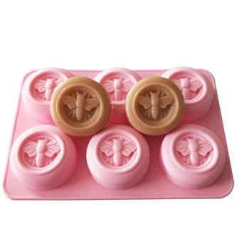 

Honey Bee Silicone Soap Mold DIY Handmade Craft 3D Soap Mold for Oval 6 Forms Soap Molds Kitchen Tool
