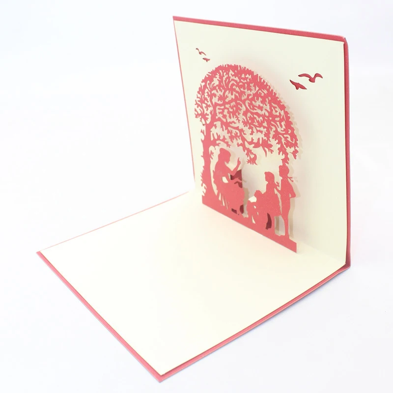  3D Laser Cut Handmade Heart Thank You Teacher and Student Paper Invitation Greeting Card PostCard T - 4000336924317