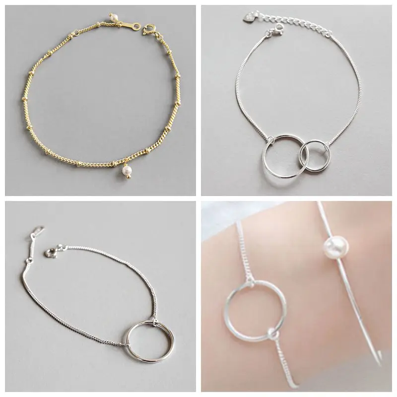 Браслет ручной работы из лунного камня Тонкая Веревка с натуральным кристаллом серебряные бусины 925 пробы персонализированные браслеты для женщин A30