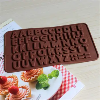 

2 Pieces Alphabet Letter Silicone Fondant Molds Cake Decor Chocolate Candy Baking Moulds DIY Sugarcraft Tools