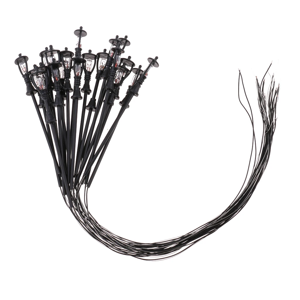 Set of 40 Model Railway Train Lamp Post Street Lights Fairy Garden