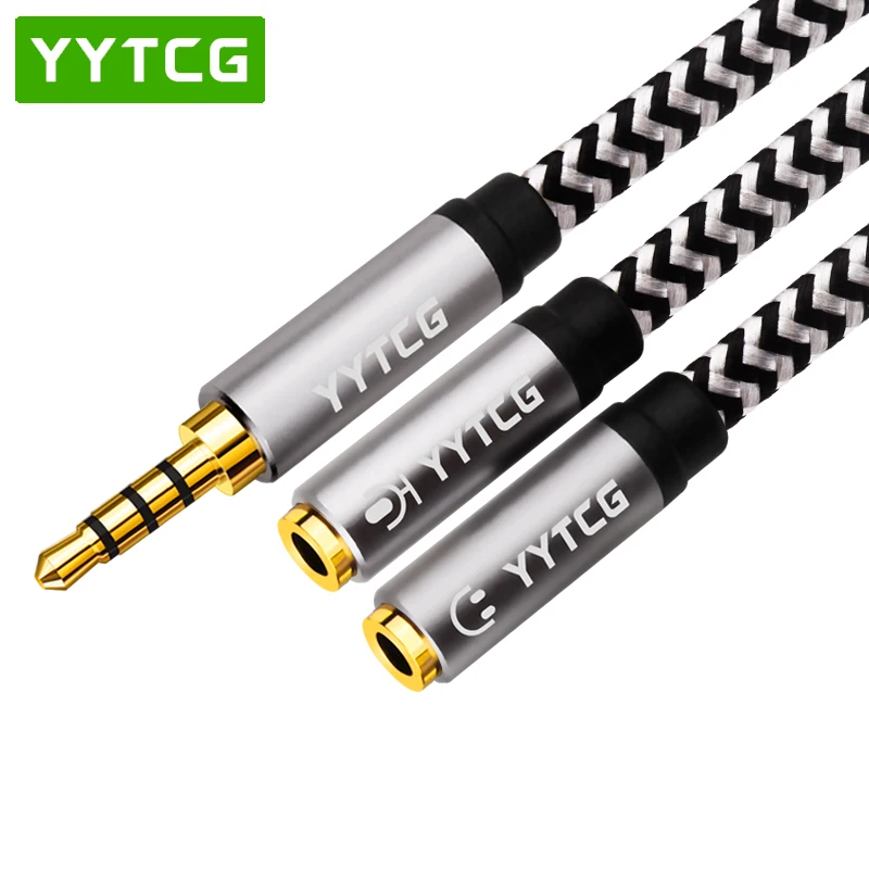 

YYTCG 3.5mm Audio Splitter Cable for Computer Jack 3.5mm 1 Male to 2 Female Mic Y Splitter AUX Cable Headset Splitter Adapter