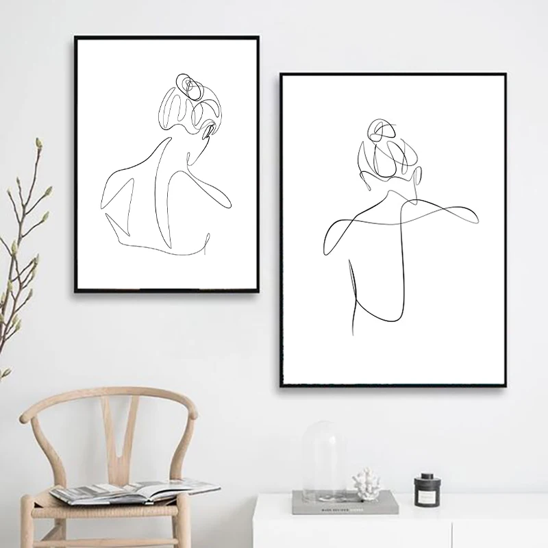 Female Line Drawing Print
