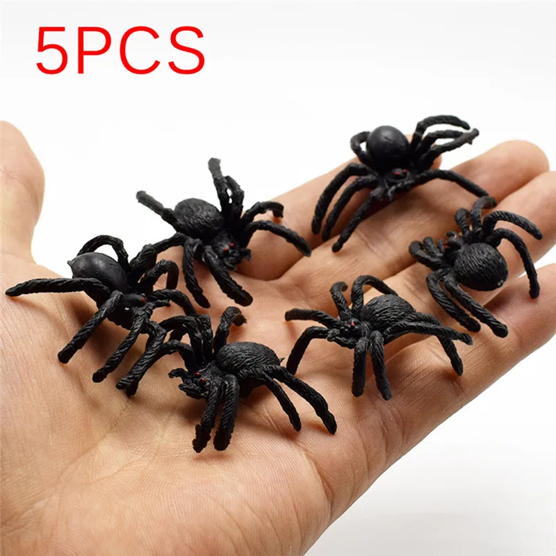 5 шт./лот имитация многоножки модель поддельные насекомое игрушка насекомое практичные приколы шутки ужас Хэллоуин реквизит игрушка с сюрпризом - Цвет: Spider