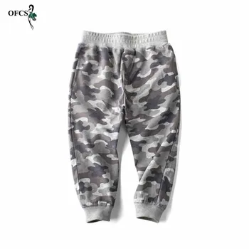 

Boy Sports Camouflage Pants Leggings Girls Autumn Plus Thin Trousers Baby Girls Boys Pants Infantil Children's Clothing 90-140