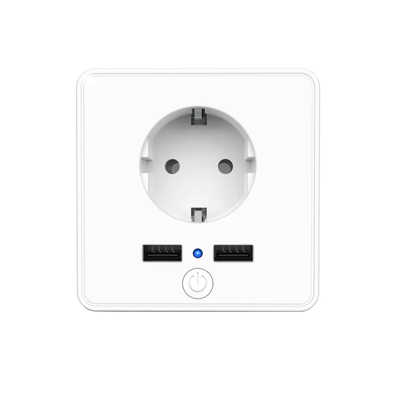 

T16E Smart Home USB Wall Charger Socket App Remote Control for Alexa Google Home EU Plug