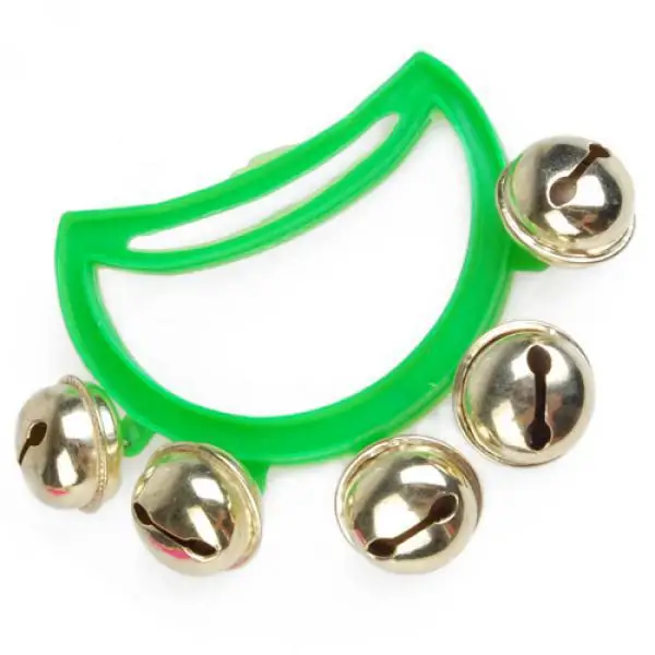

3x New Kid Toy Jingle Percussion Bell Handbell Tambourine Random Color