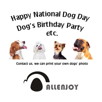 

Allenjoy Custom background backdrop Personalized Happy National Dog Day birthday print your own photo party photocall photobooth