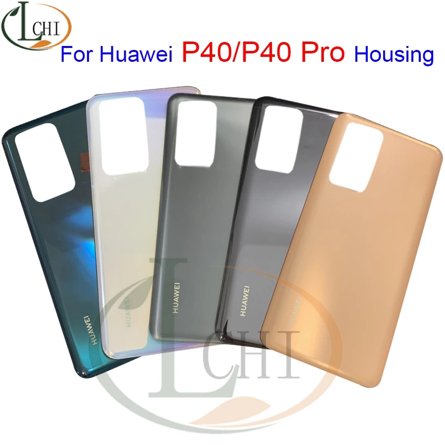 Оригинальная крышка для аккумулятора Huawei P40 Pro искусственная стеклянная задняя корпуса|Корпусы и рамки