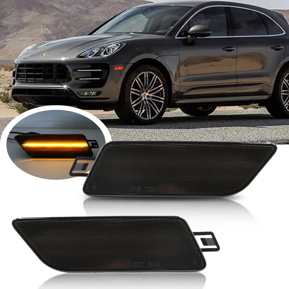 2PcsLedSideMarkerLightforPorscheMacan2015201620172018Amber