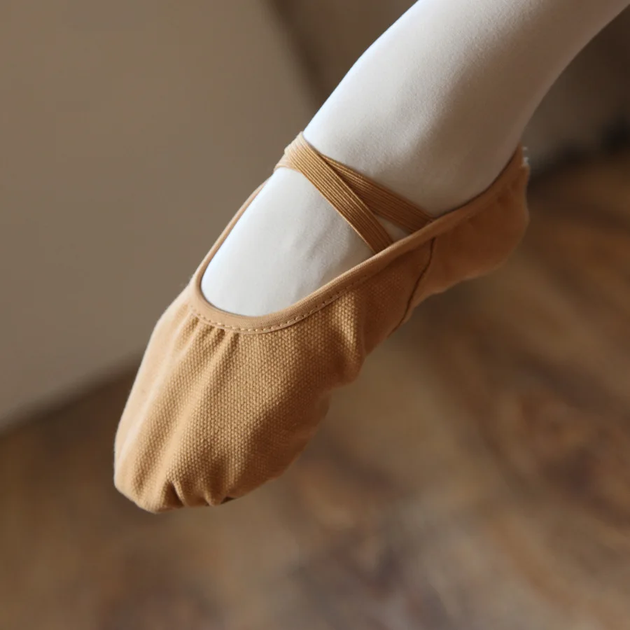 USHINE New professional full rubber band shoelace body-shaping training Yoga slippers Gym ballet dance shoes kids girls woman