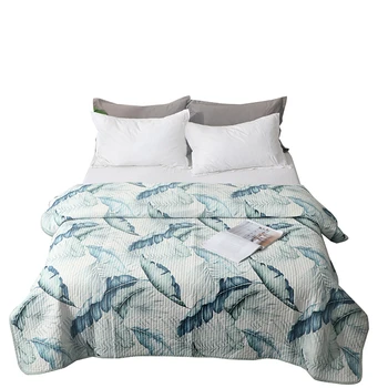 

New Style Plant Printing Cotton Quilt Quilted Bedspread Quilts Bed Cover Sheets Coverlet Bed Sheet Bedcover Duvet Quilt 1PC #/L